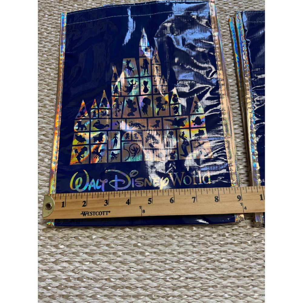 Disney World 50th Anniversary Reusable Tote Bag Lot of 3 Tinker Bell Castle new - Picture 5 of 5